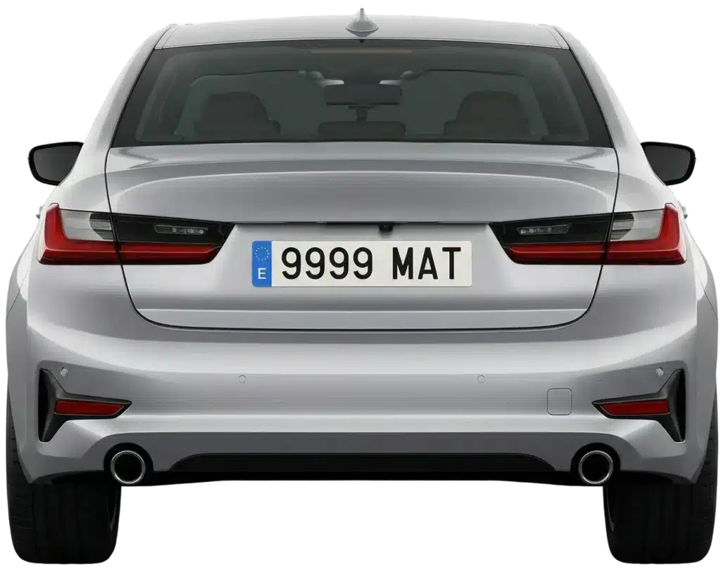 Coche con matricula de coche
